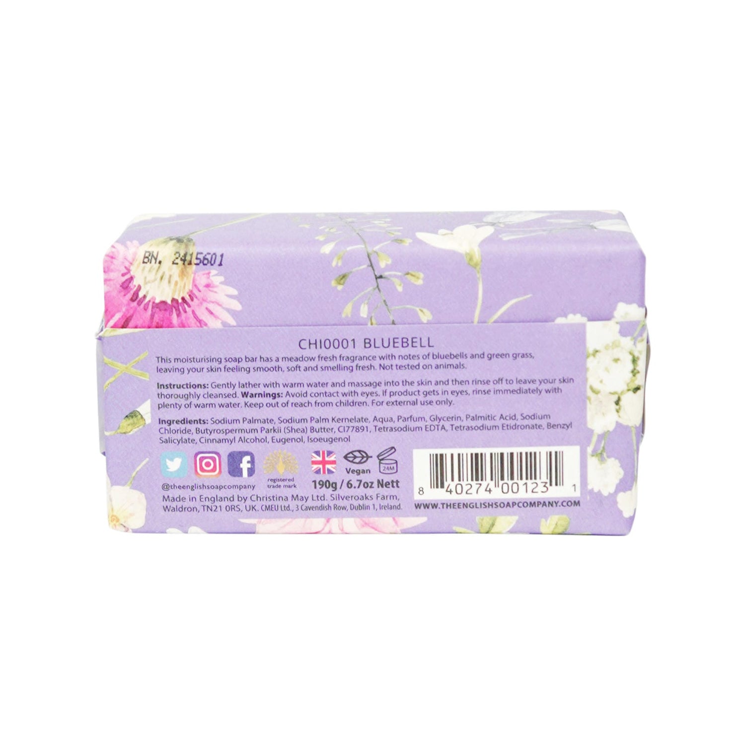 English Bluebell & Jasmine Soap Bar