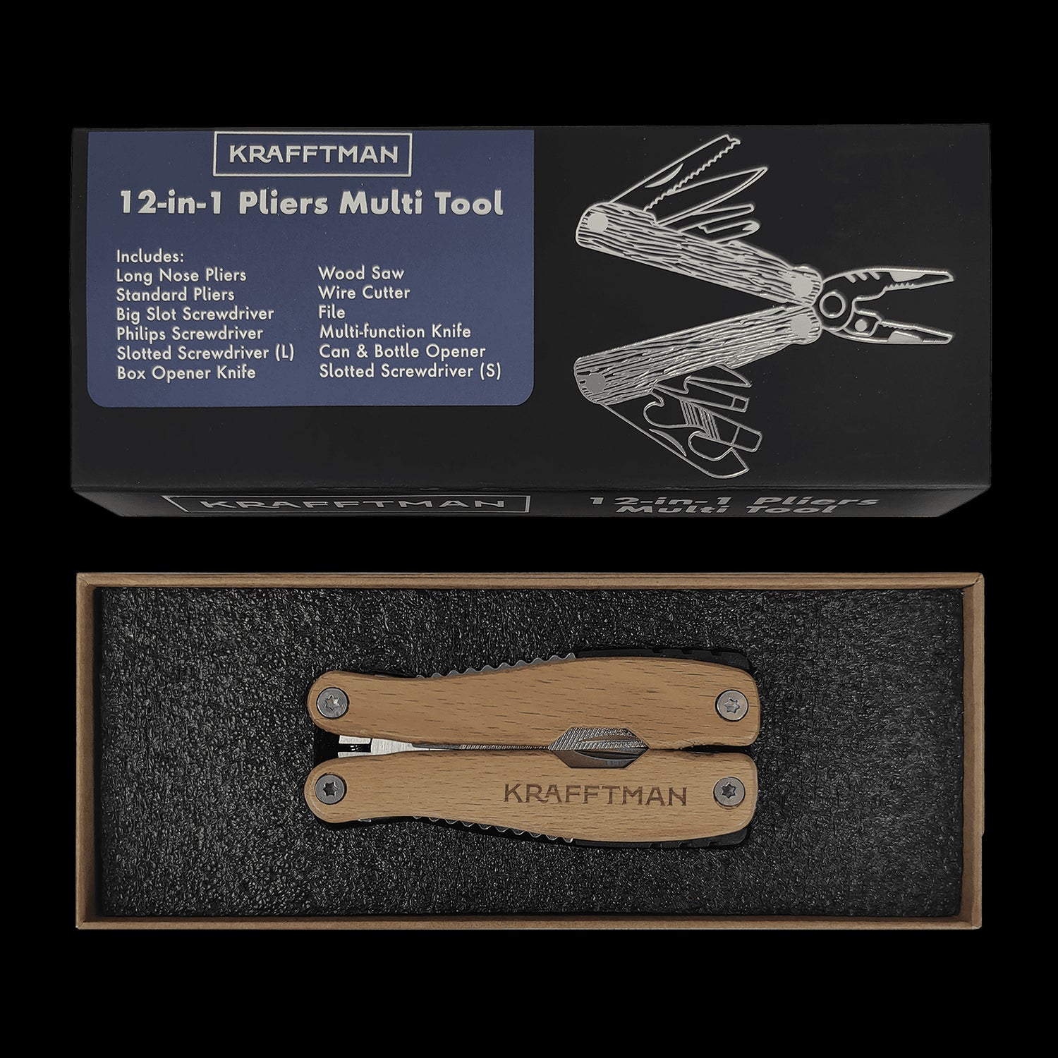 Krafftman - Pliers Multi Tool 12 in 1