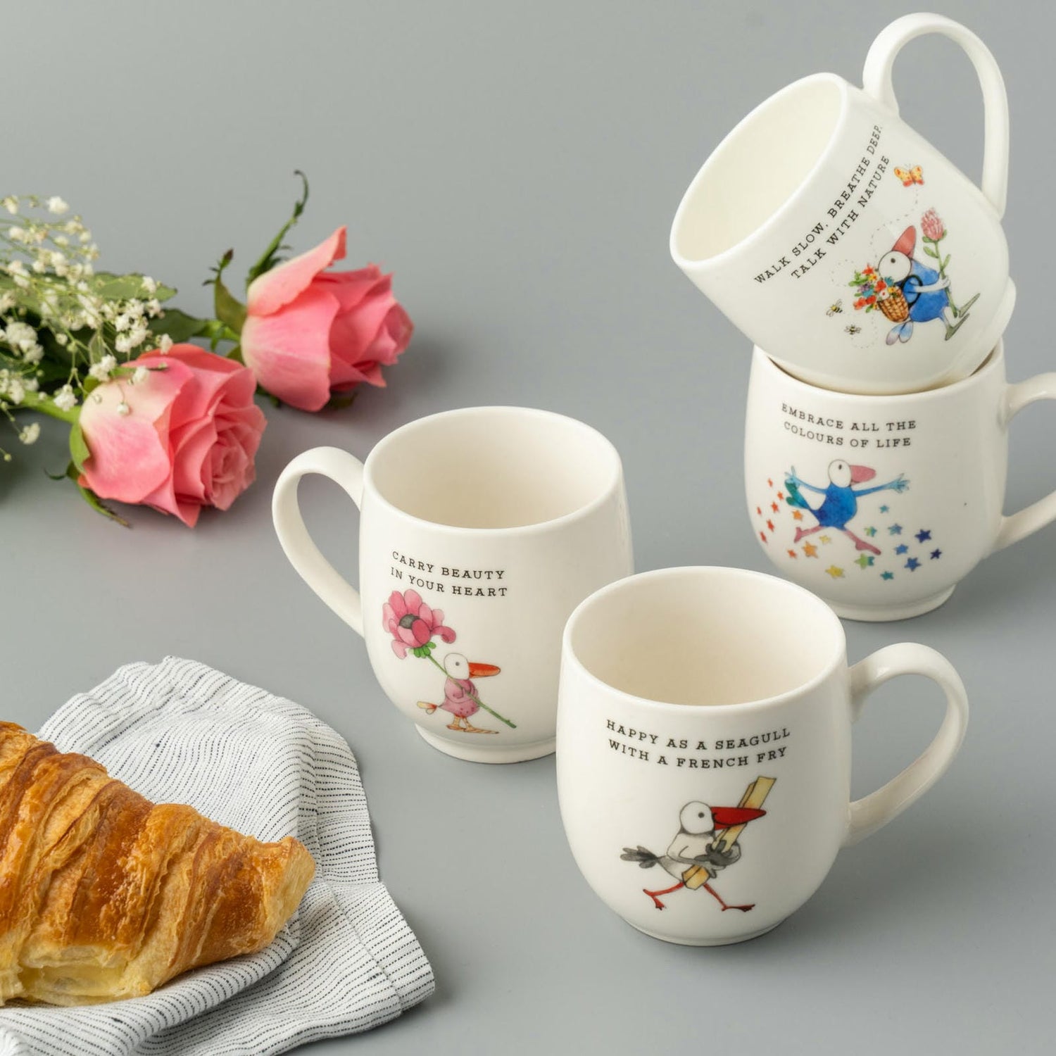 Twigseeds Fine Bone China Cup-Breathe