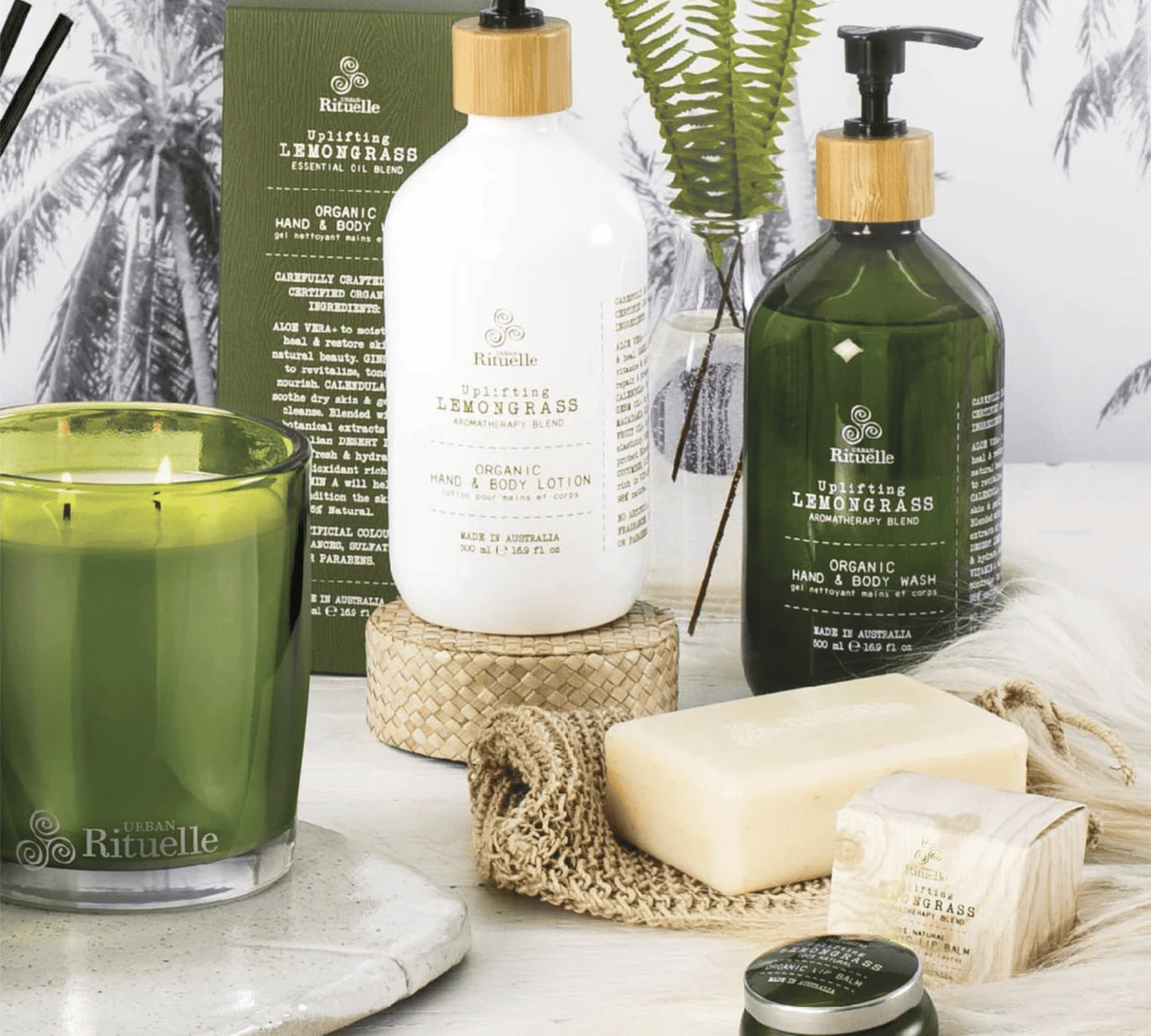 Uplifting Lemongrass, Lemon Myrtle, Grapefruit & Eucalyptus, Hand & Body Lotion l Urban Rituelle