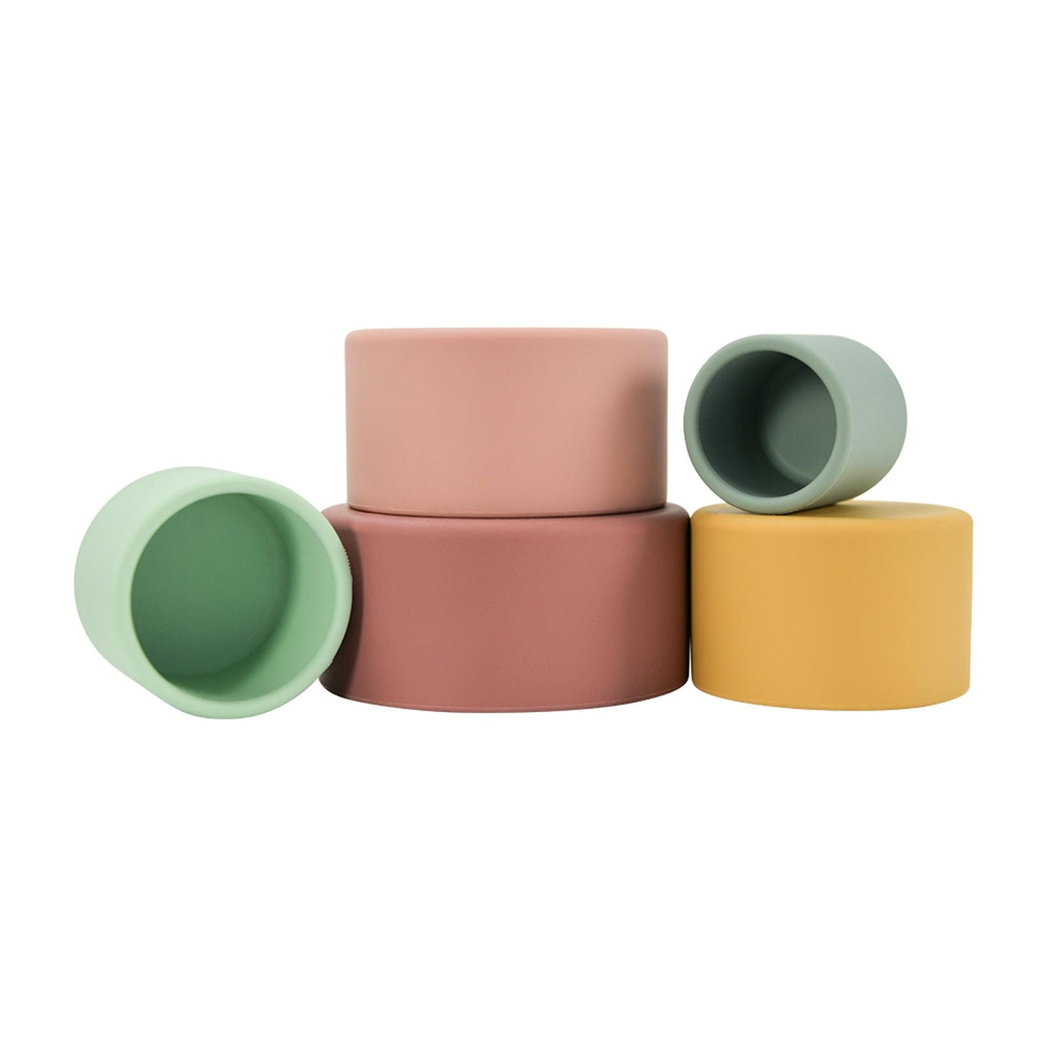 Silicone Stacking Cups - Pink