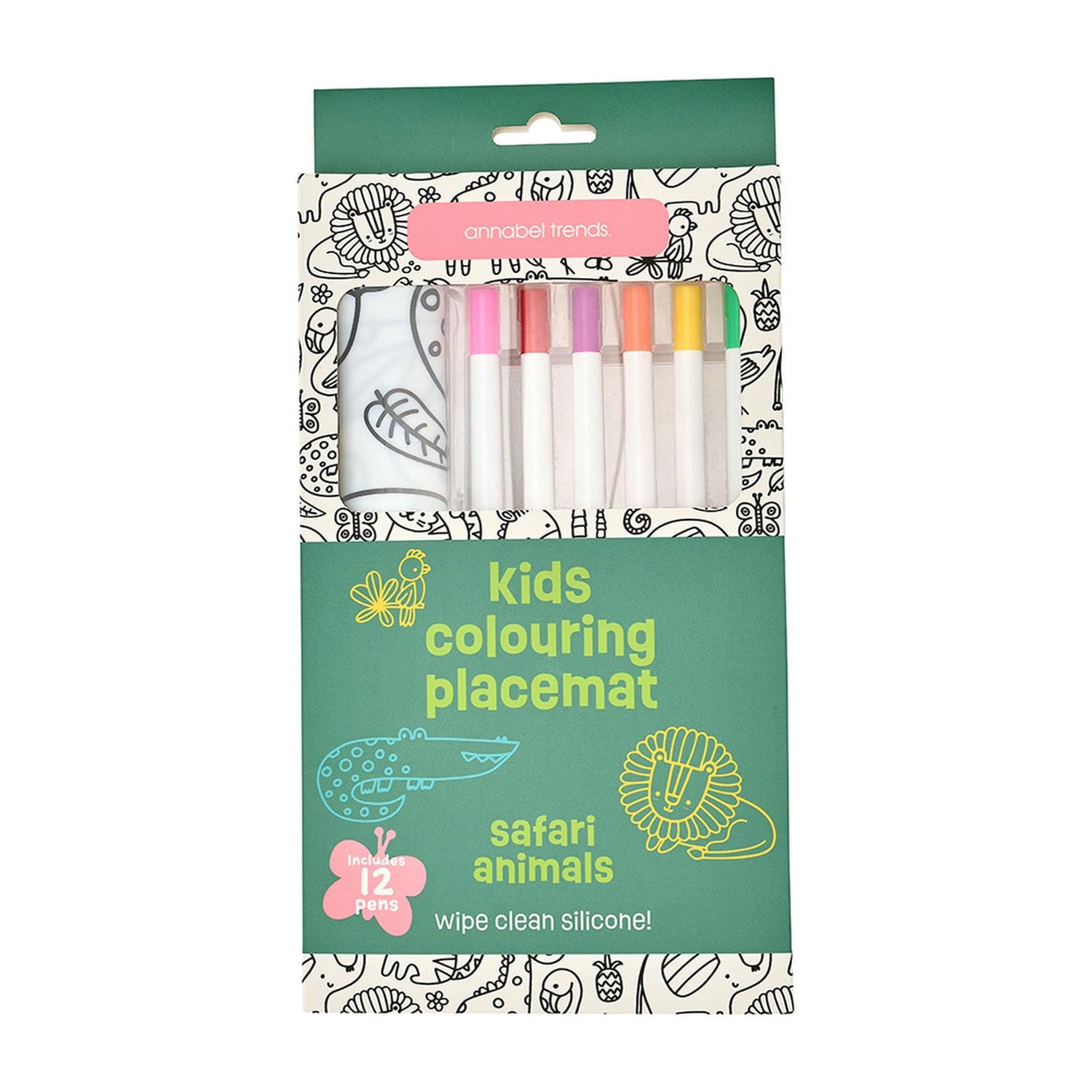 Silicone Colouring Mat - Safari Animals
