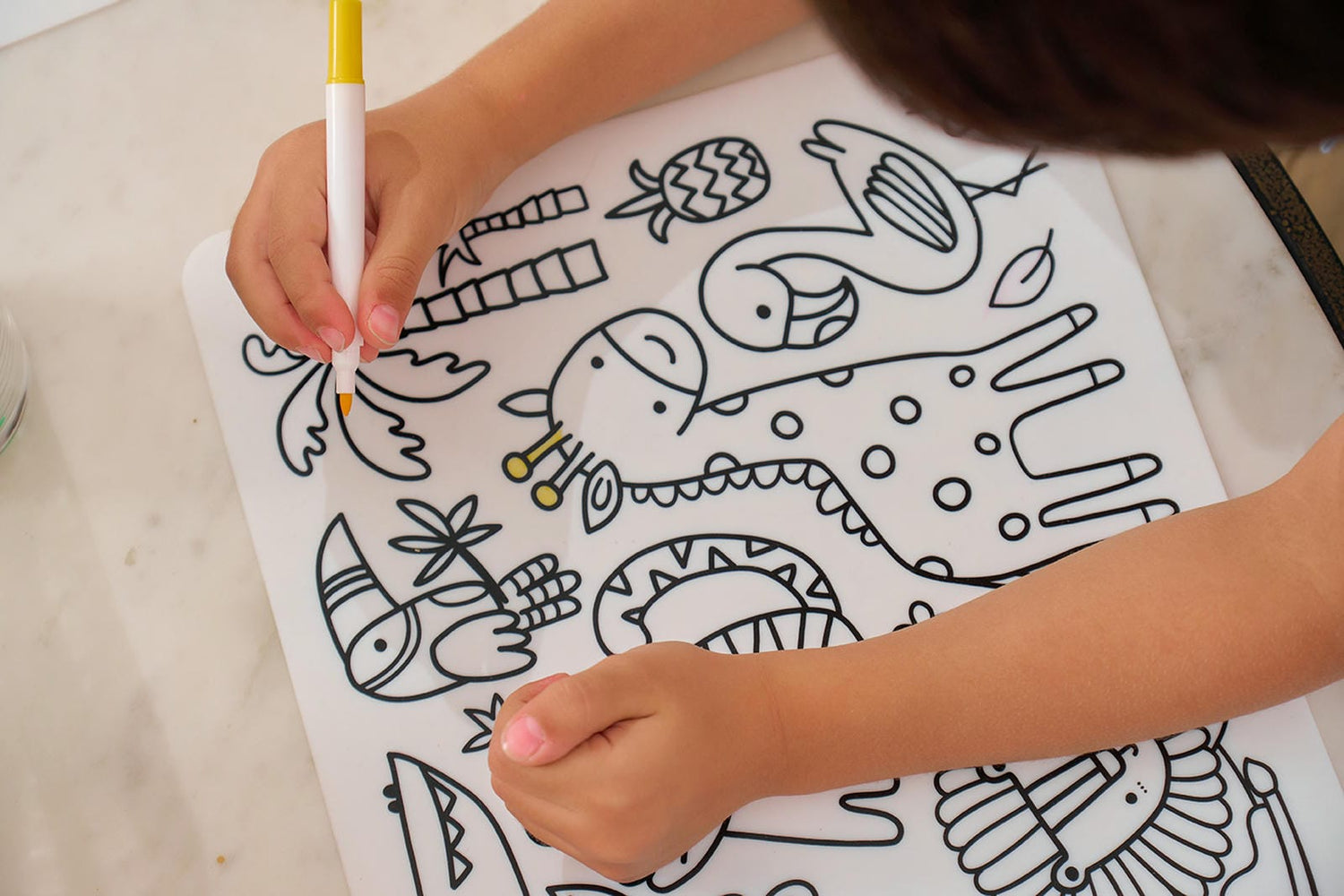 Silicone Colouring Mat - Safari Animals