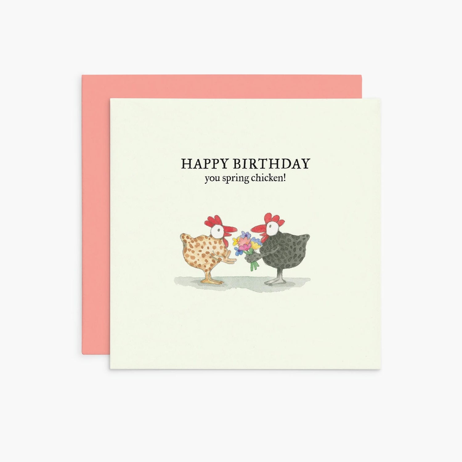 K369 - Happy Birthday you spring chicken! - Twigseeds Birthday Card