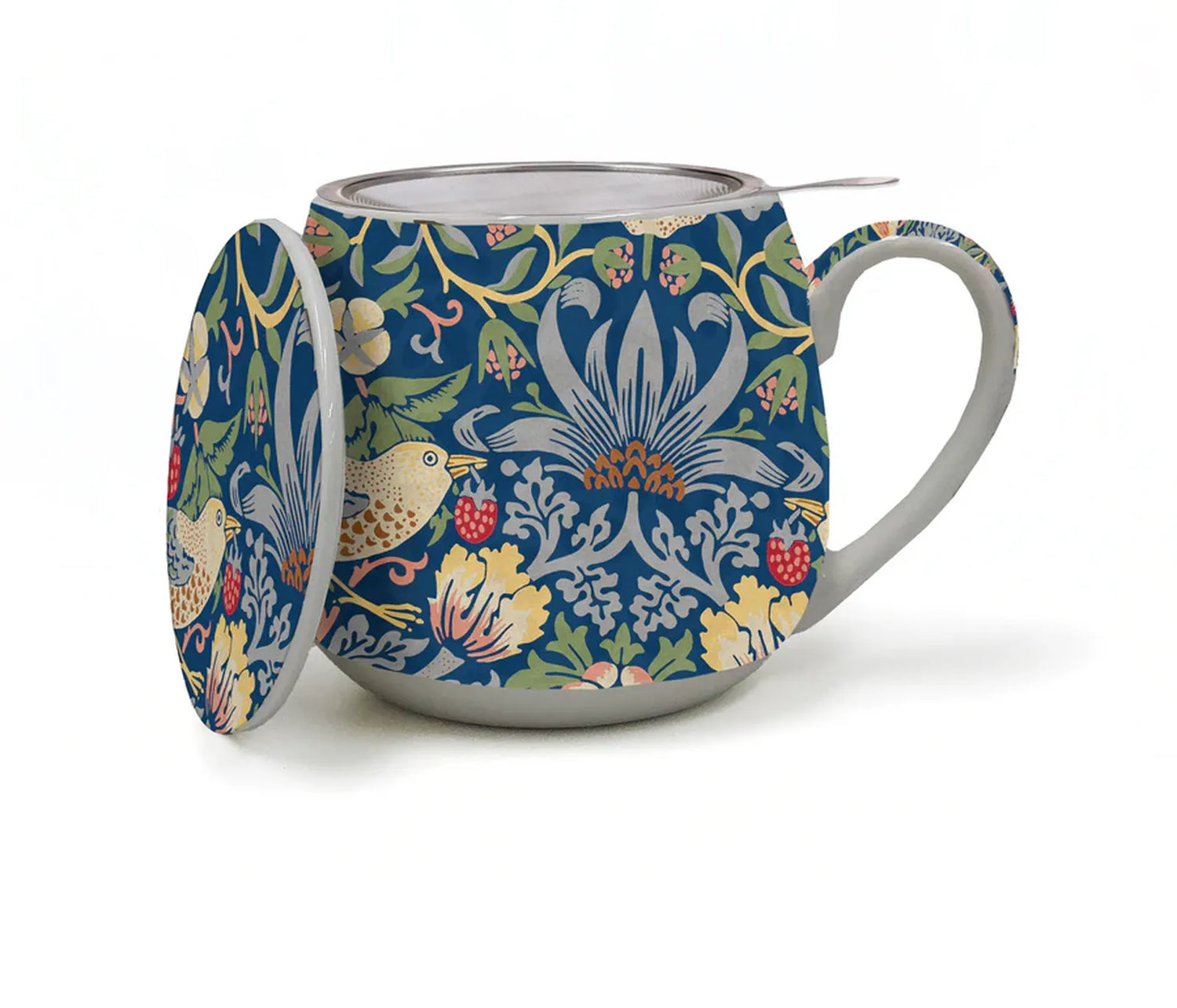 Tea Infuser Mug - Strawberry Thief William Morris